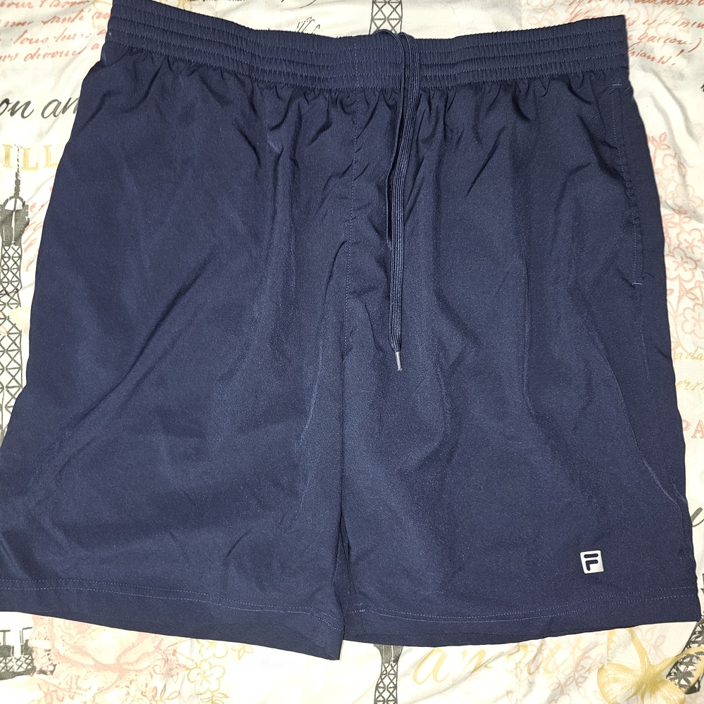 Fila Men's Navy Blue Athletic Shorts